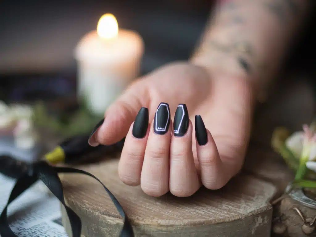 Coffin shaped nails 