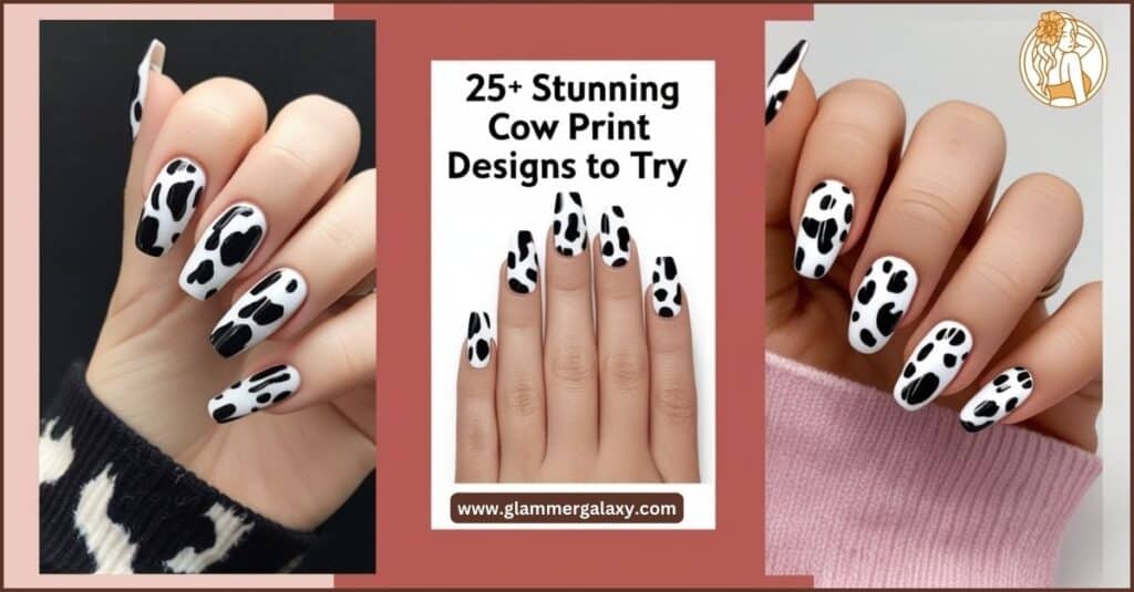 25+ Stunning Cow Print Nails Designs to Try