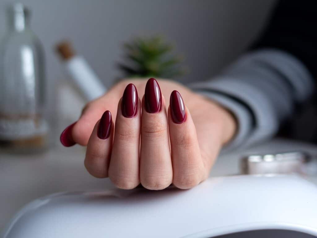 Oval shaped nails