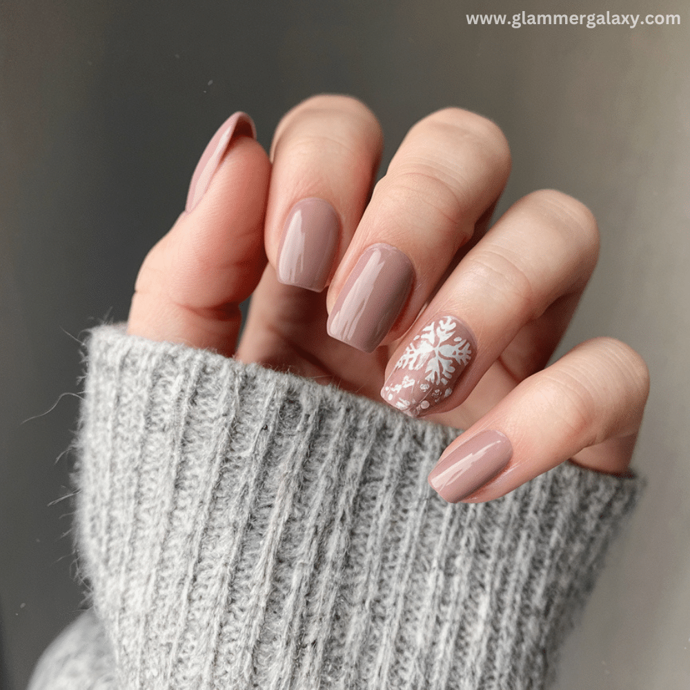 Winter Dip Nail Design featuring Paris Hilton dip nails