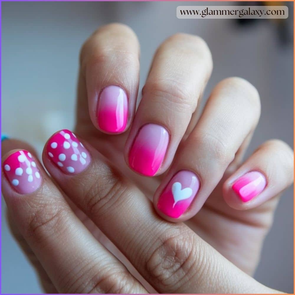 Hot summer nails having Hot pink: A summer classic reinvented