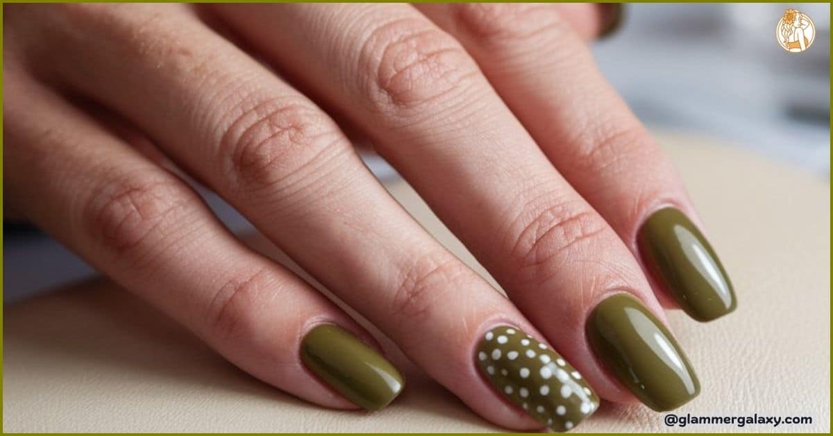 Olive Green Nails