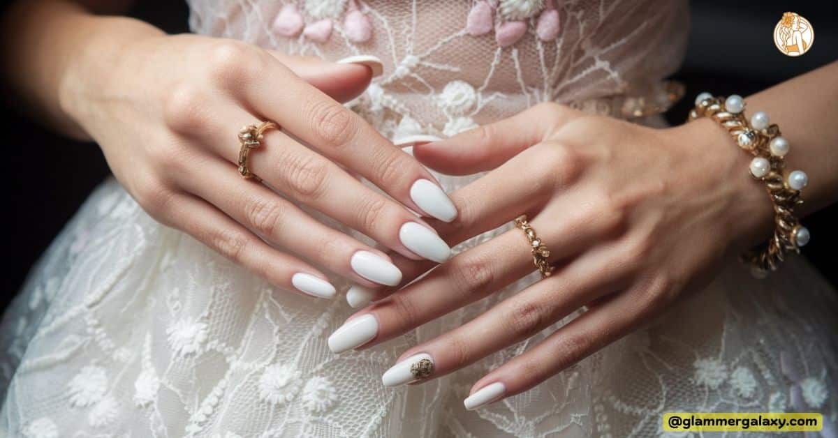 simple white nails