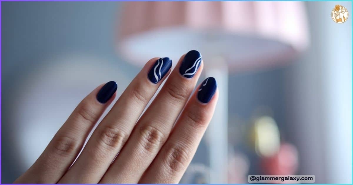 Navy Blue Nails