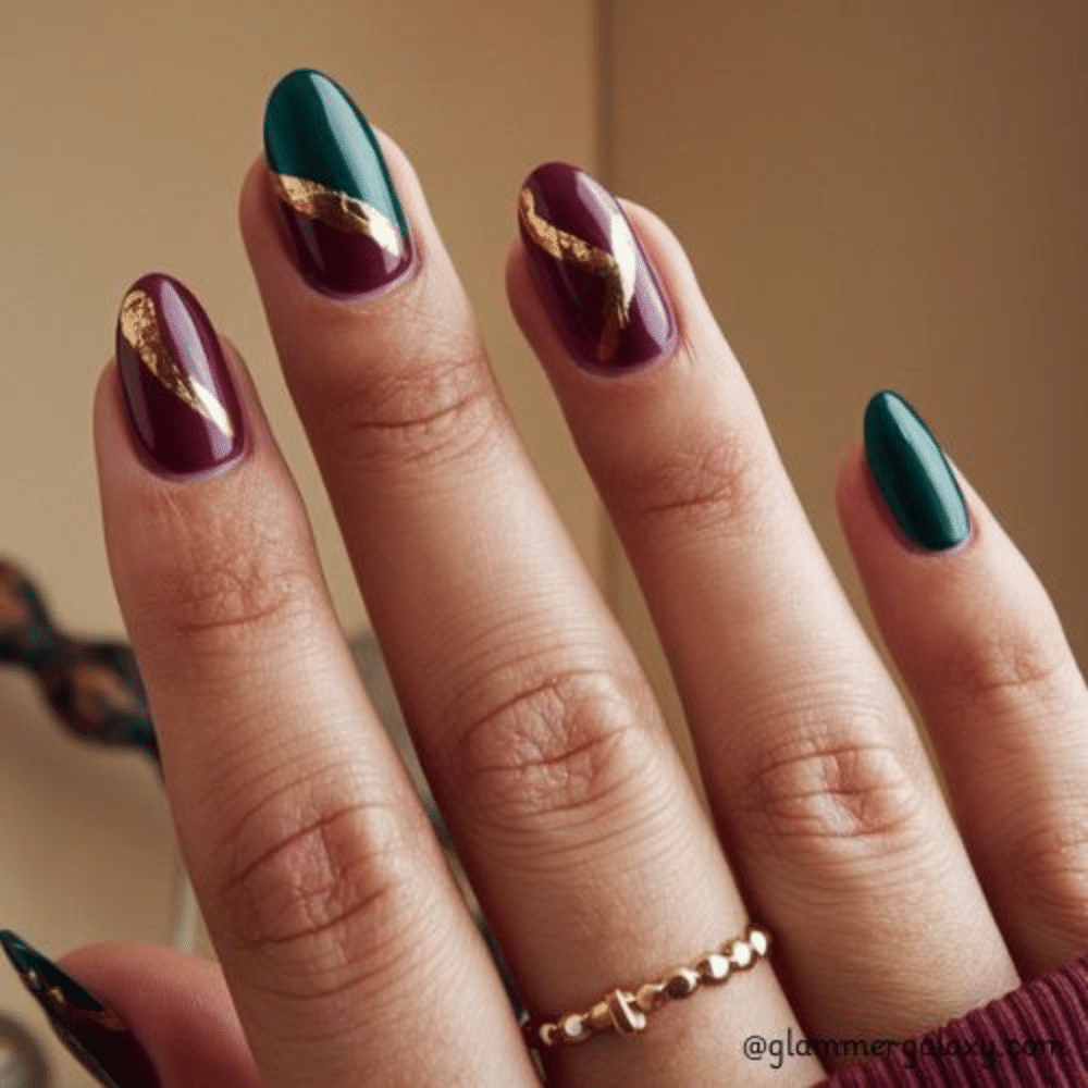 Simple fall nails having Sophisticated Fall Manicure