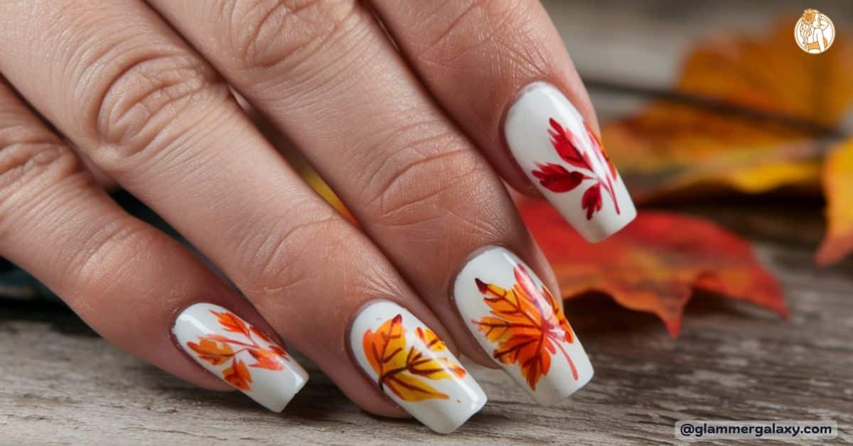 white fall nails