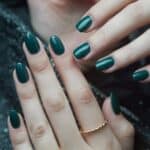 Dark Green Nails