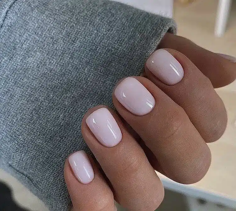 pink short nails