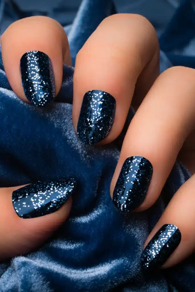 blue acrylic nails