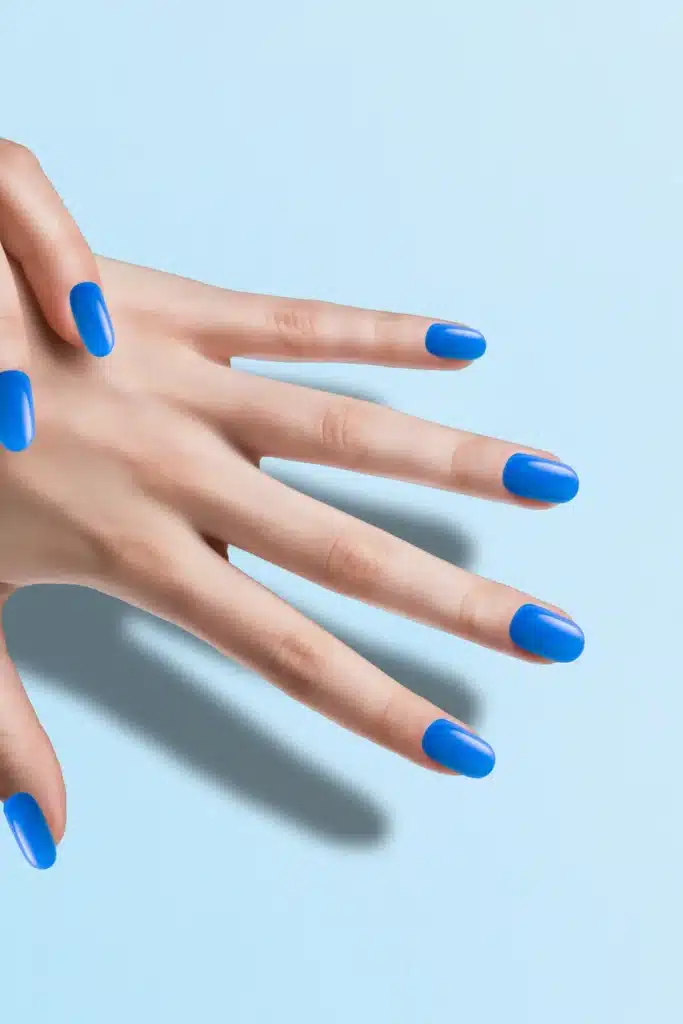 blue swirl acrylic nails