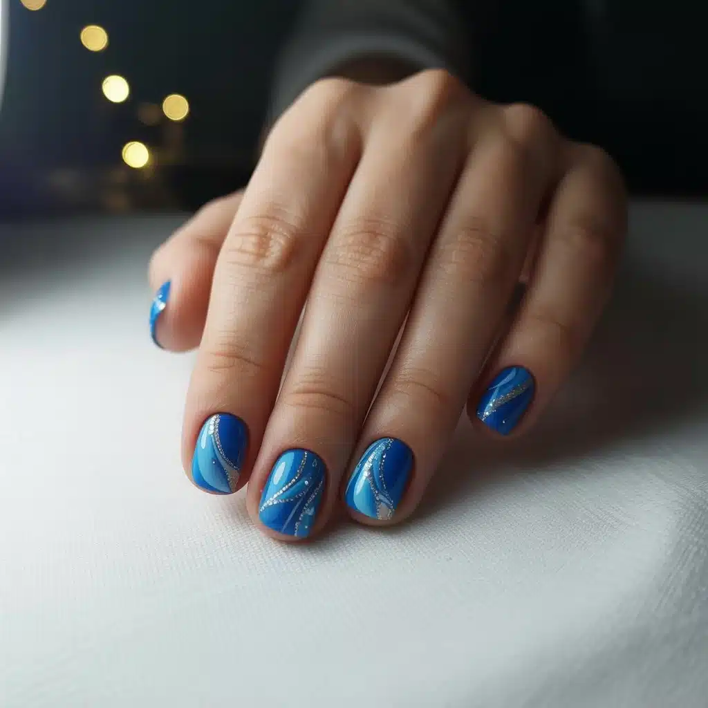 Blue nails