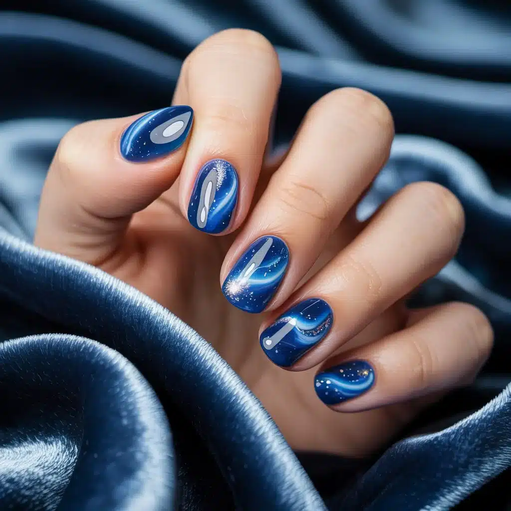 Ombre blue nails