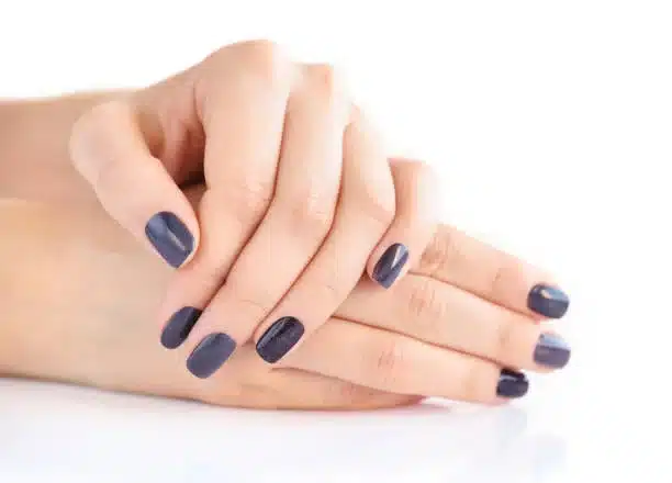 blue nail art