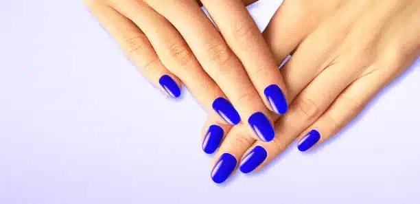 blue nails design