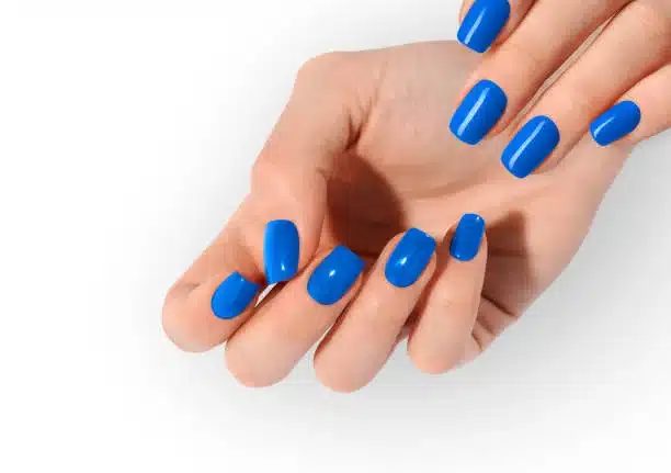 blue acrylic nails