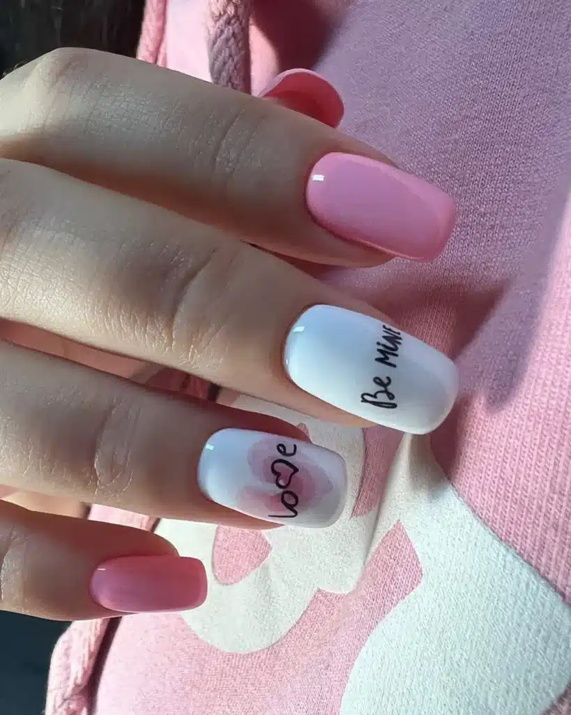 white milk nails