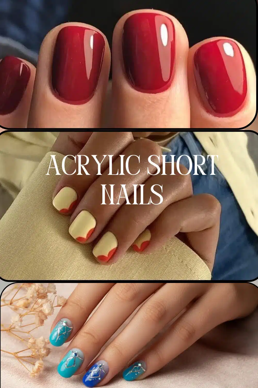 short acrylic nails
