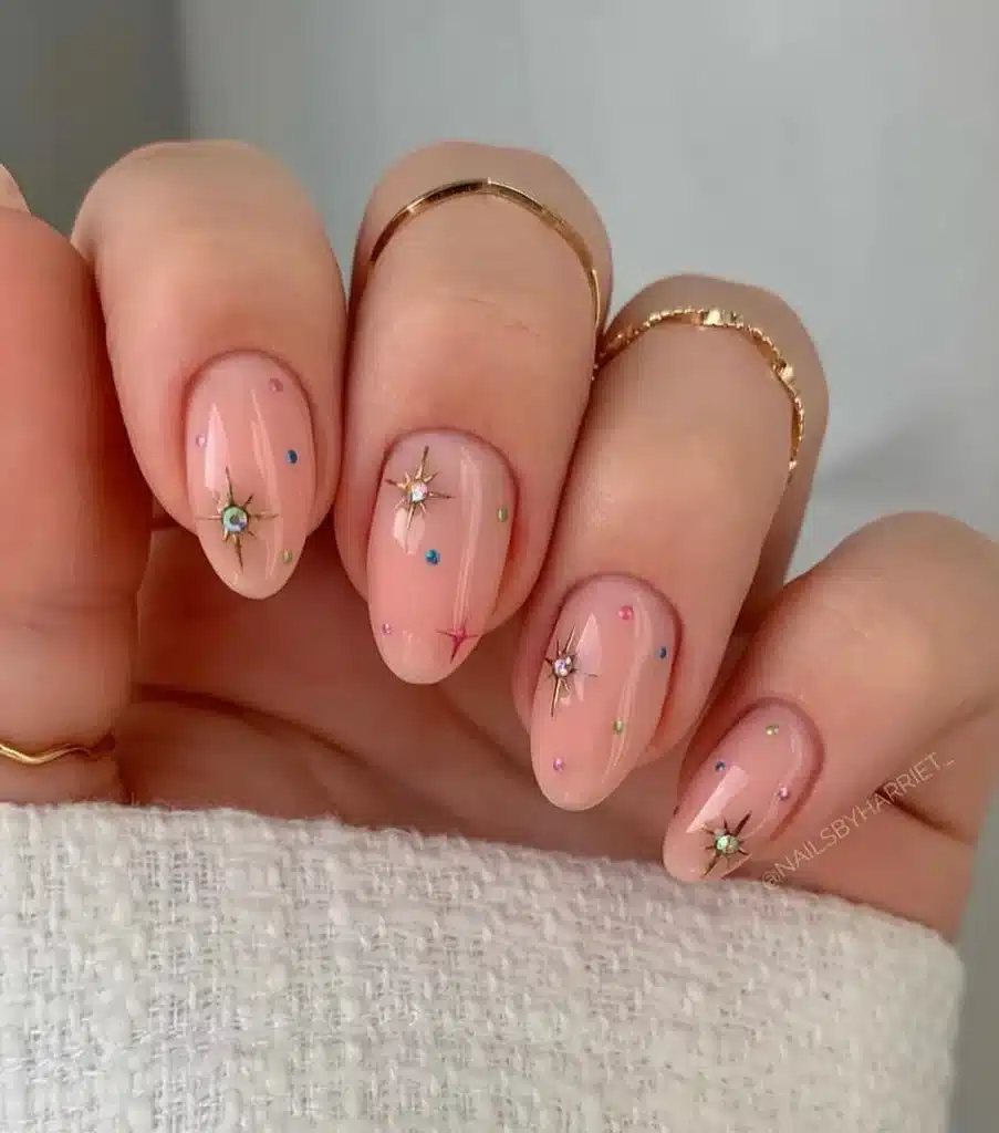 pink nail art