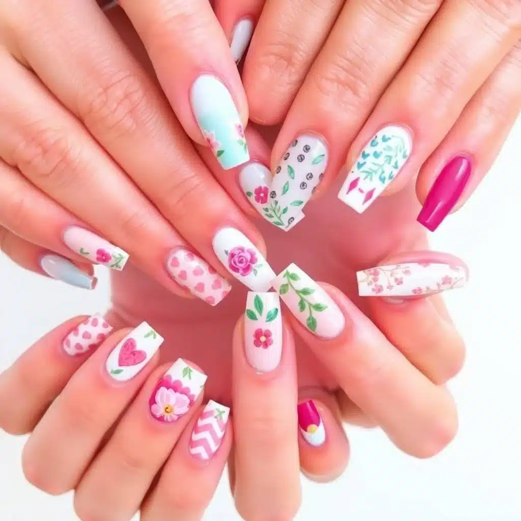 Pastel summer nails