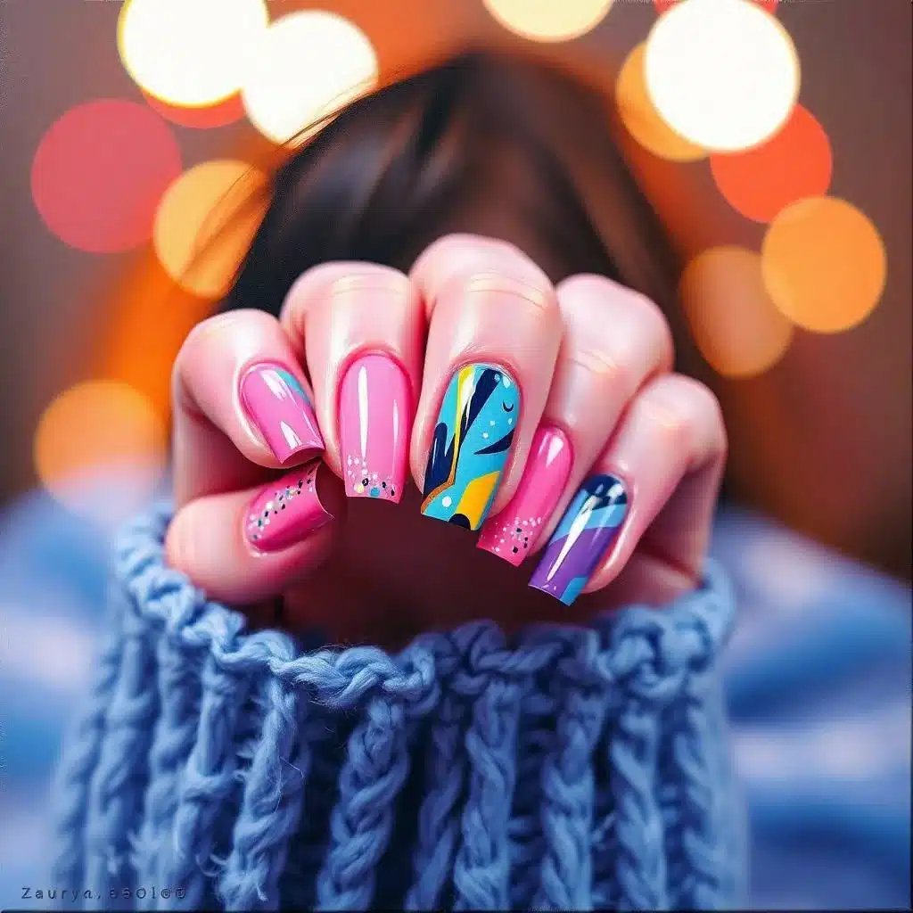 Pearl overlay nails
