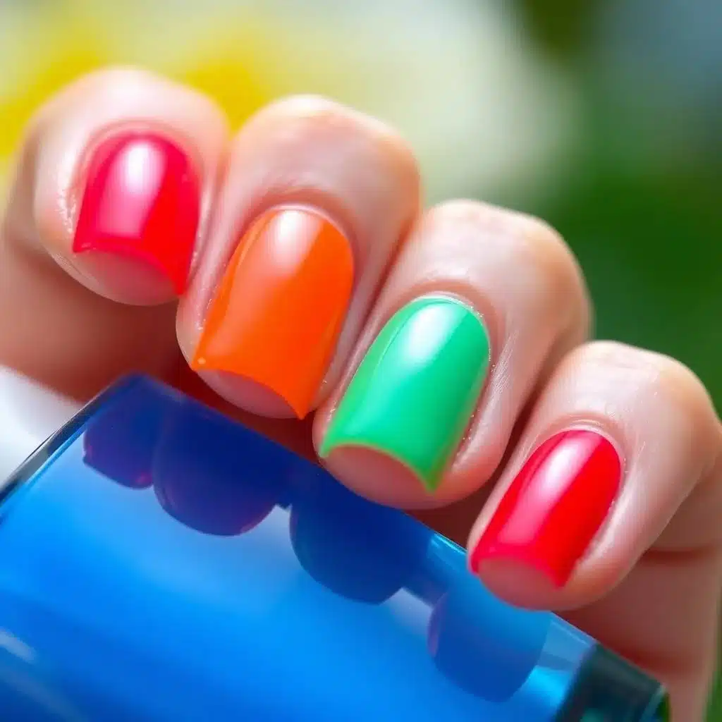 Ombre gel nails summer

