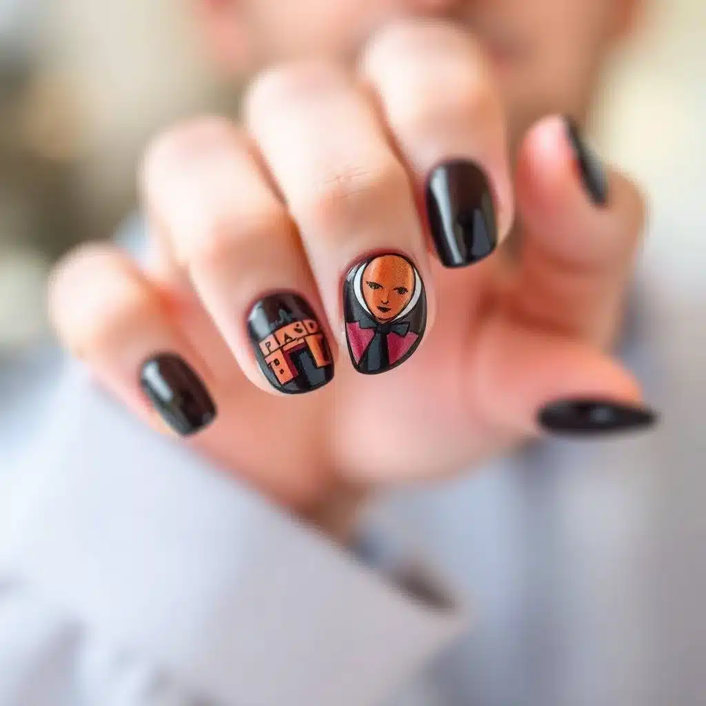 Geometric nail art men