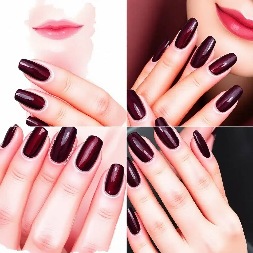 Fall Maroon Nails