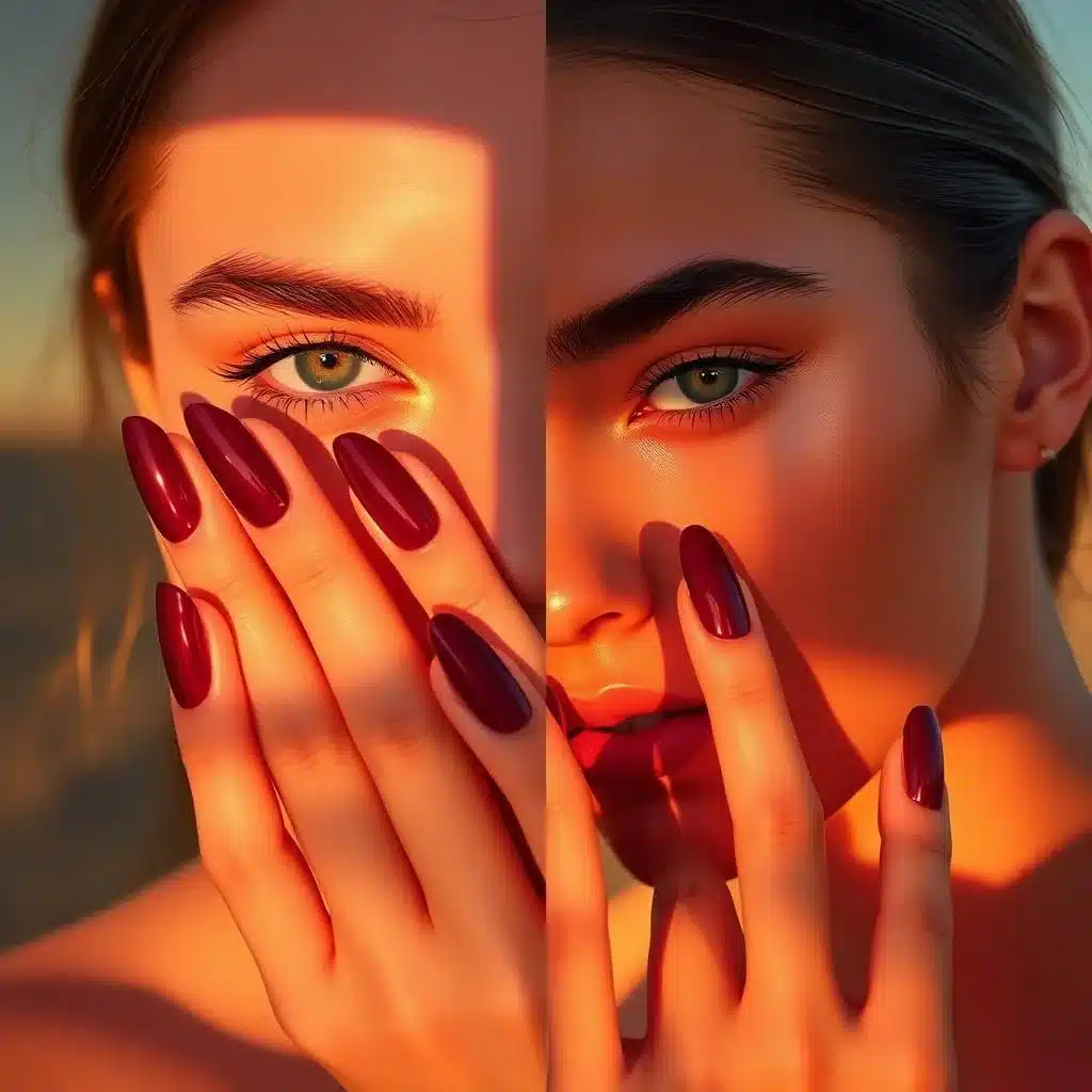 Red wine drip nails