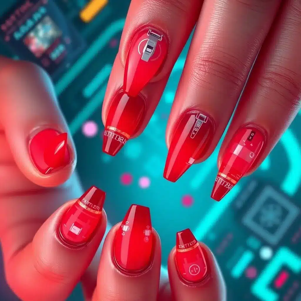 red nail art