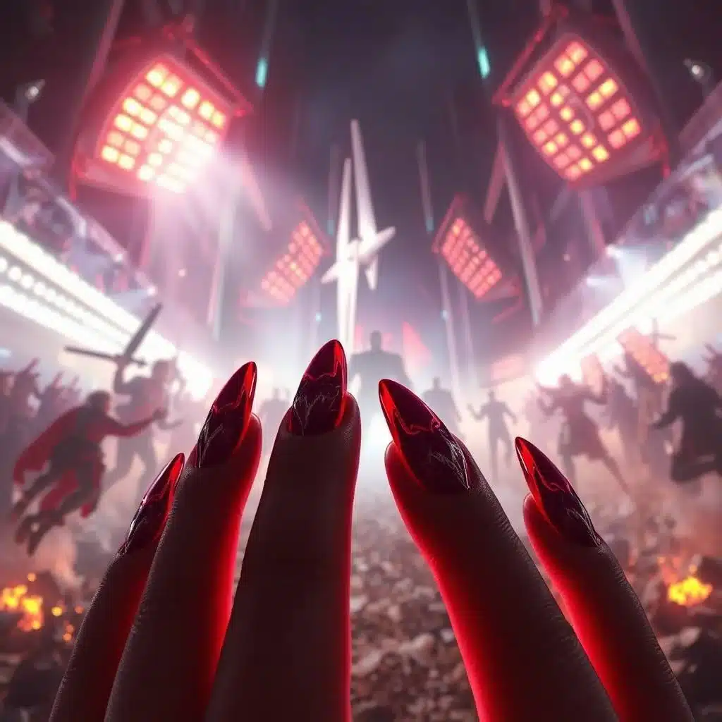Shiny burgundy nails