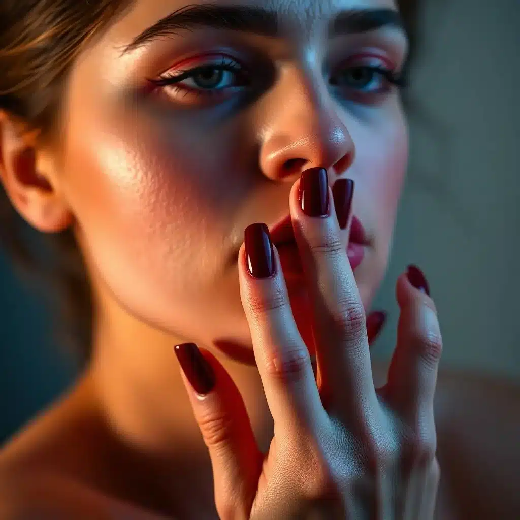 Pearl burgundy nails