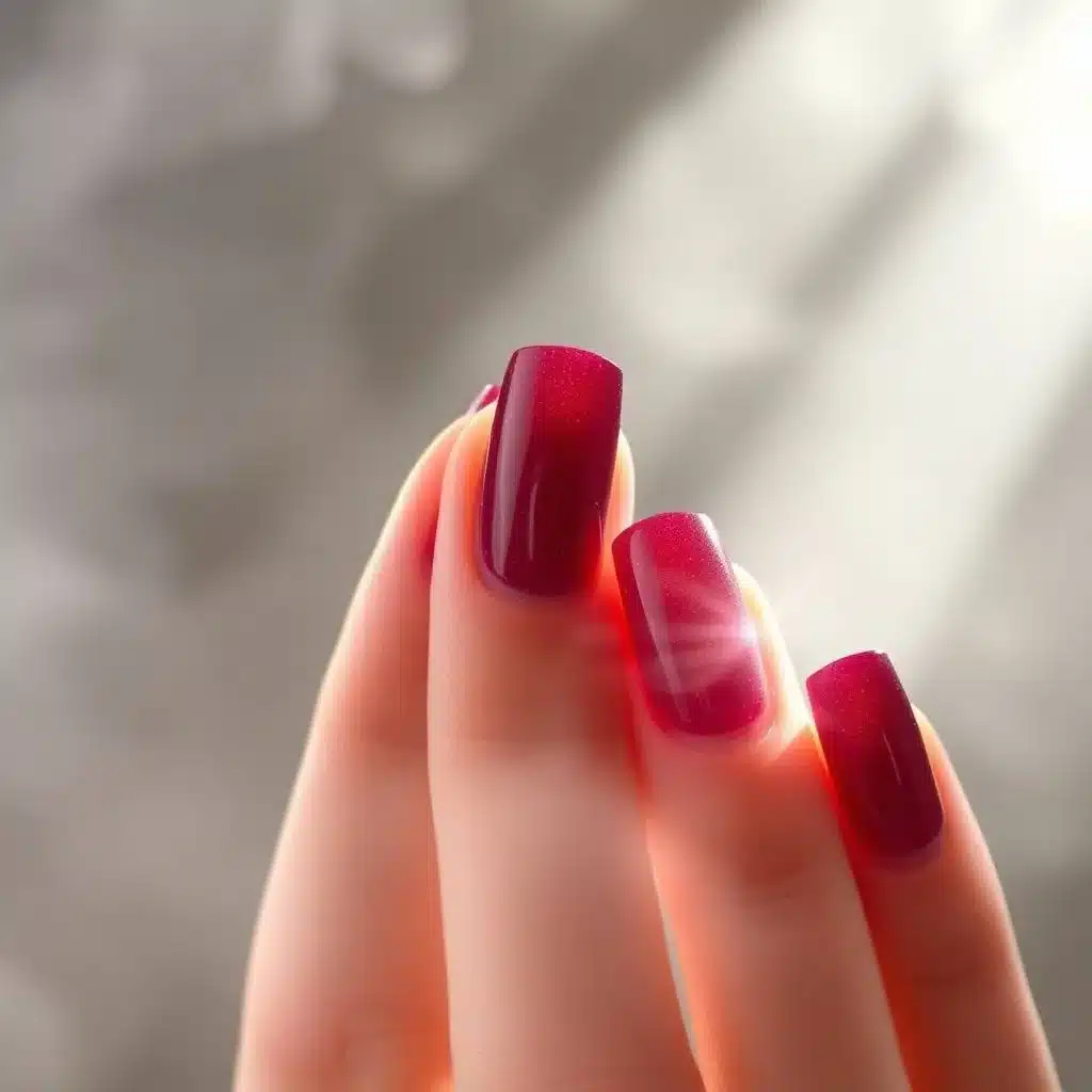 Burgundy nail art