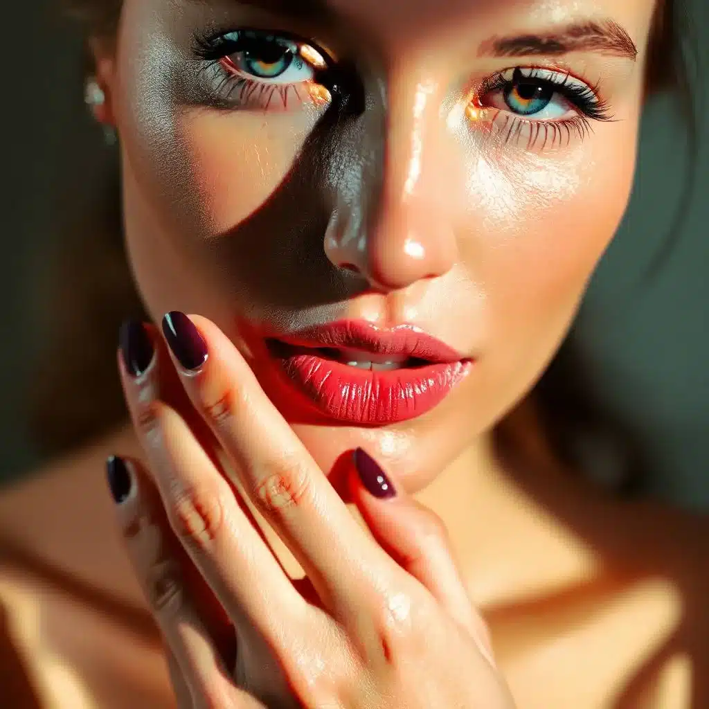 Gel maroon French manicure