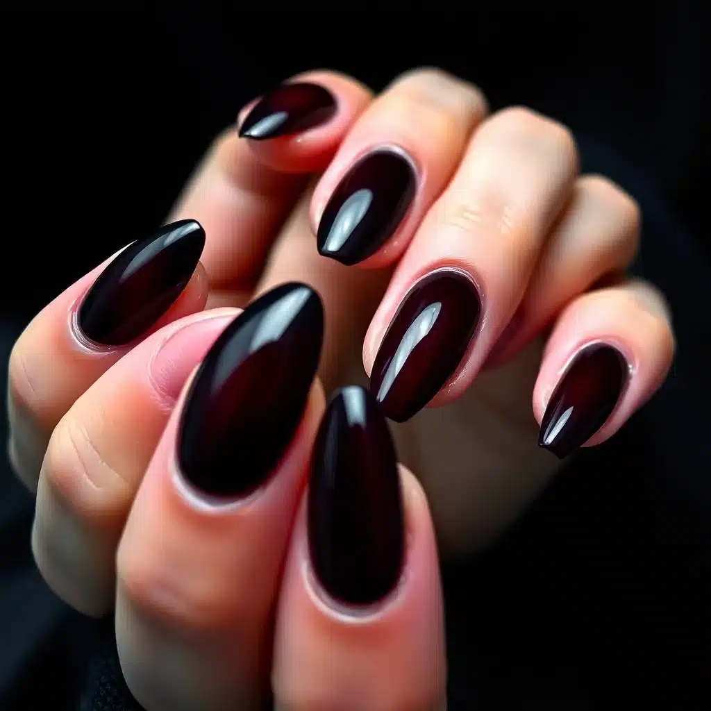 Studded Black Nails