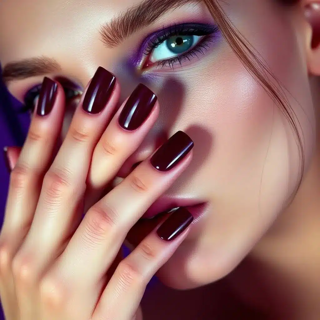 Valentine’s burgundy nails