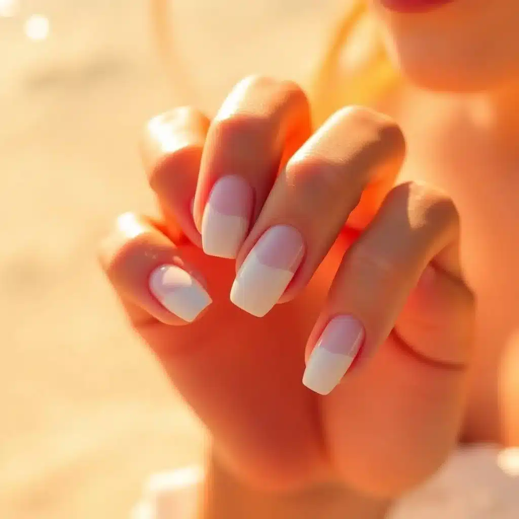 Beach-themed nail art