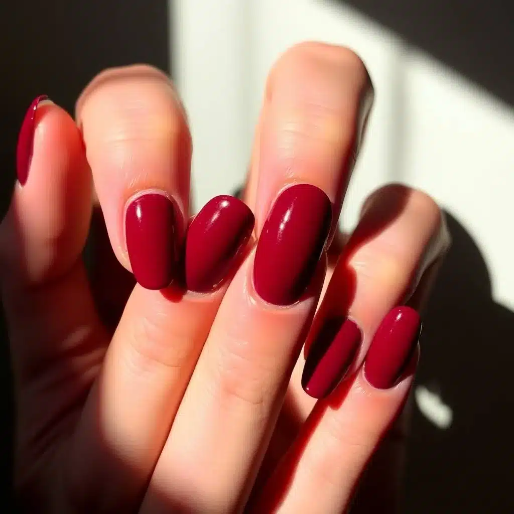 Vampy burgundy nails