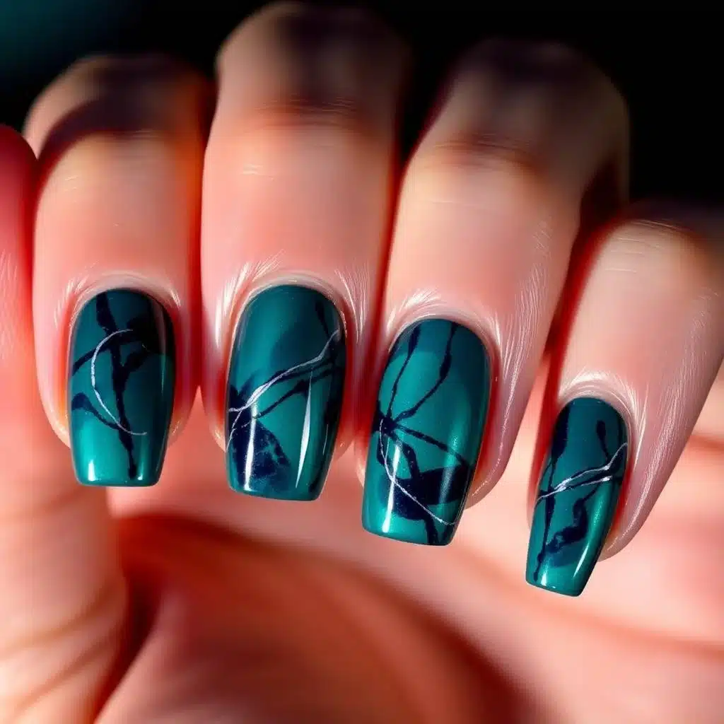 Transparent jelly nails