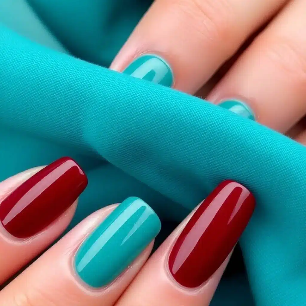 Wine red nails