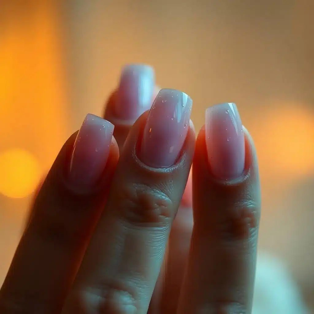 Flamingo gel nails

