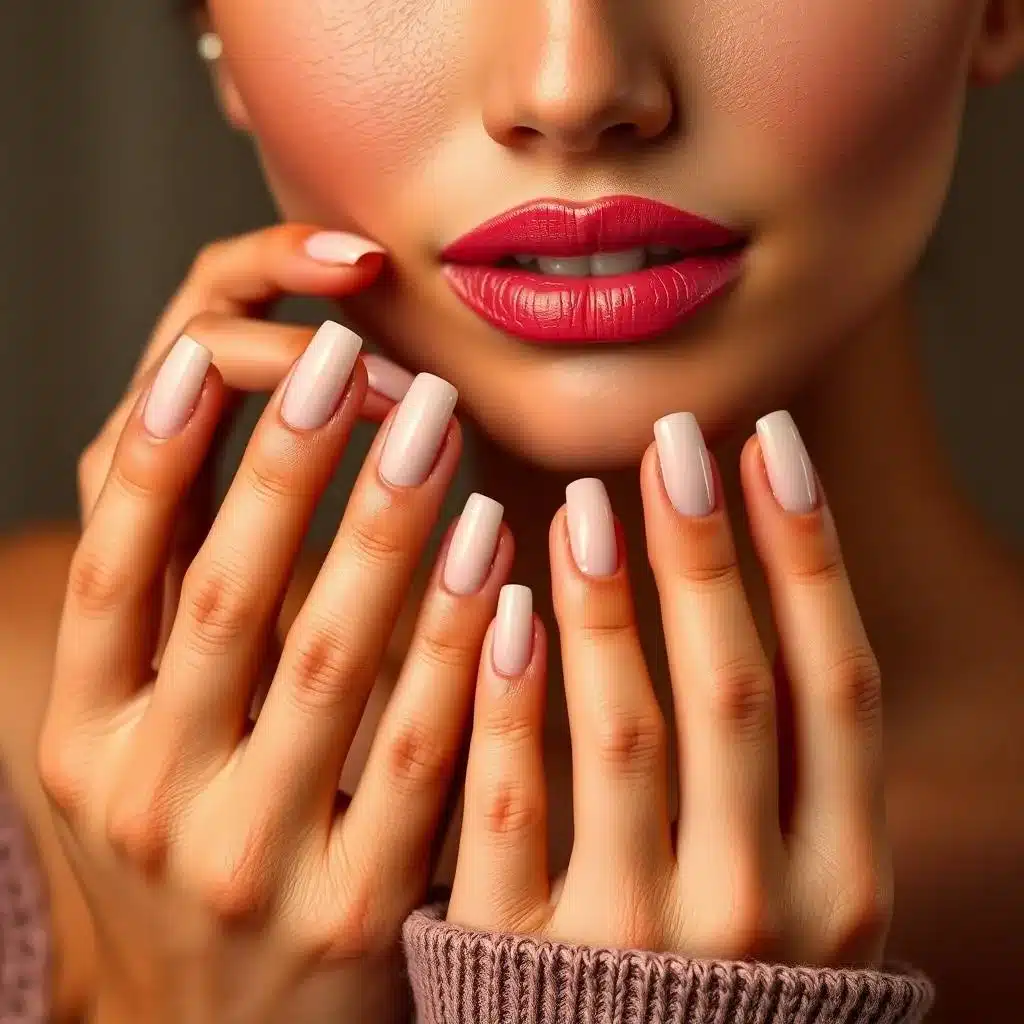 Short lipstick nails