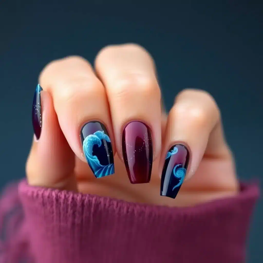Ocean gradient nails

