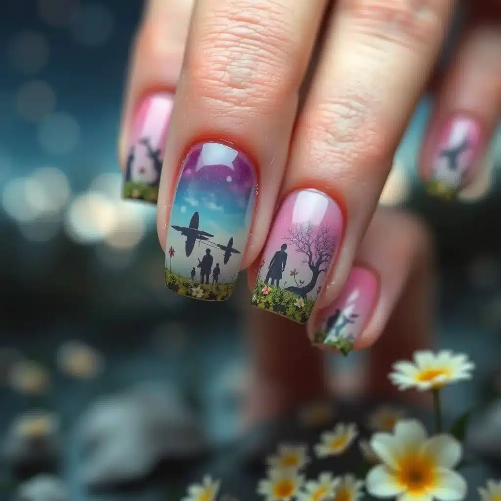 Minimalist beach nails