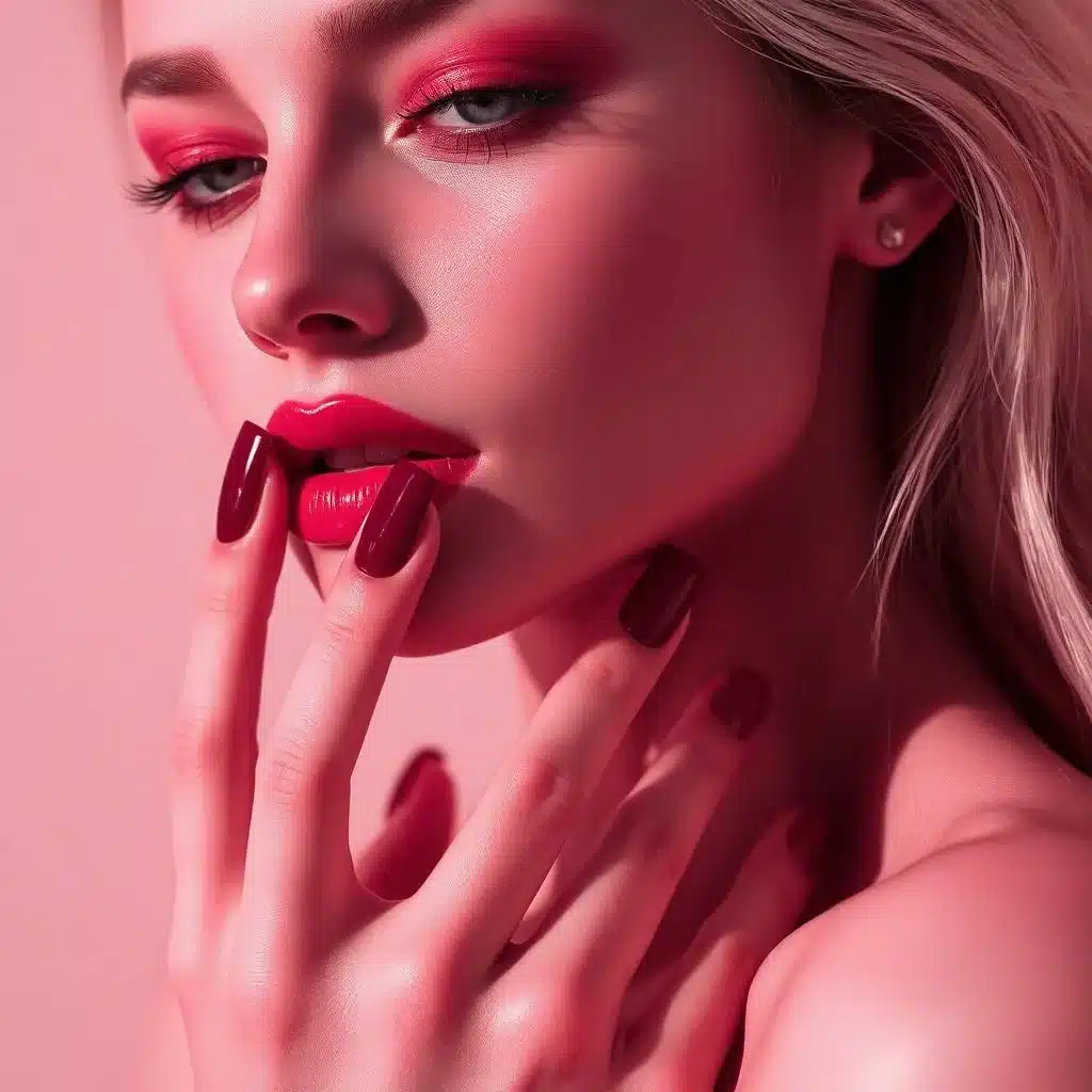 Matte maroon French tips