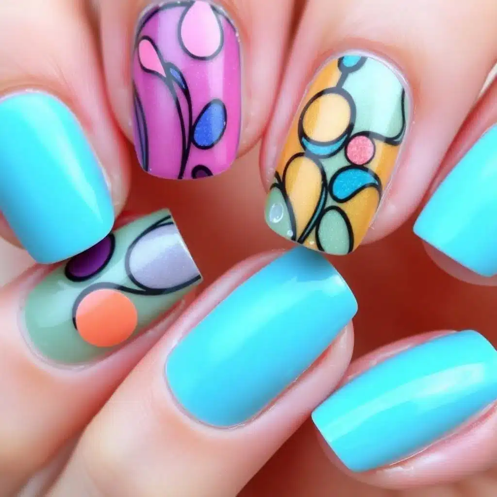 Bright summer nails
