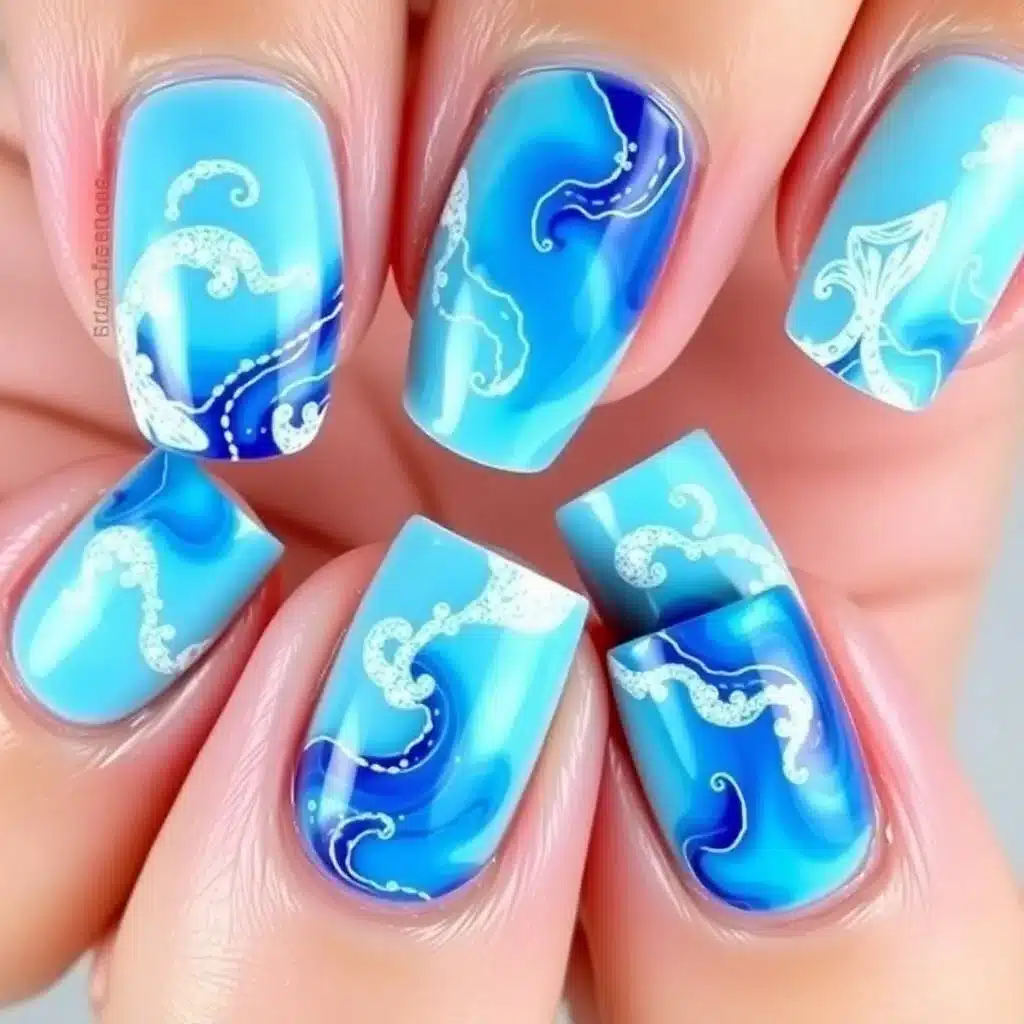 Blue nails