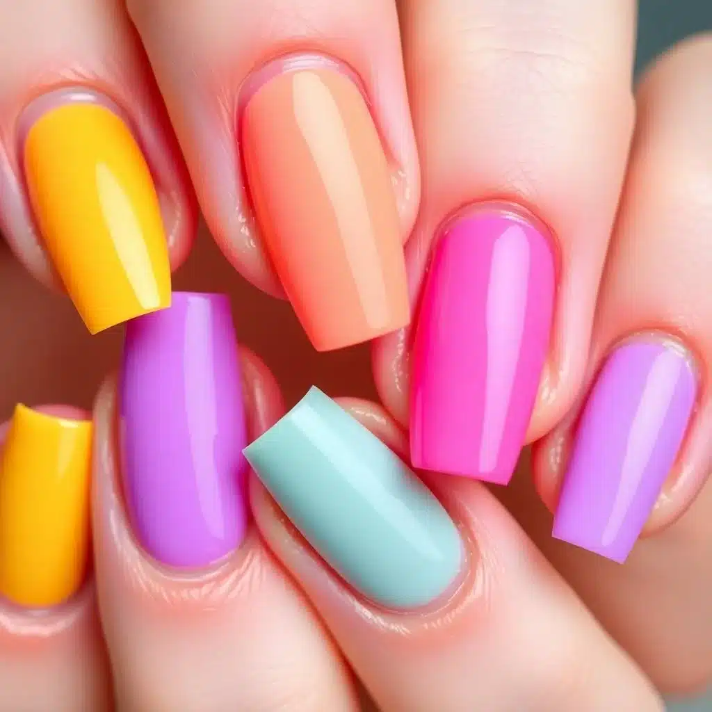 Frosted glass short nails