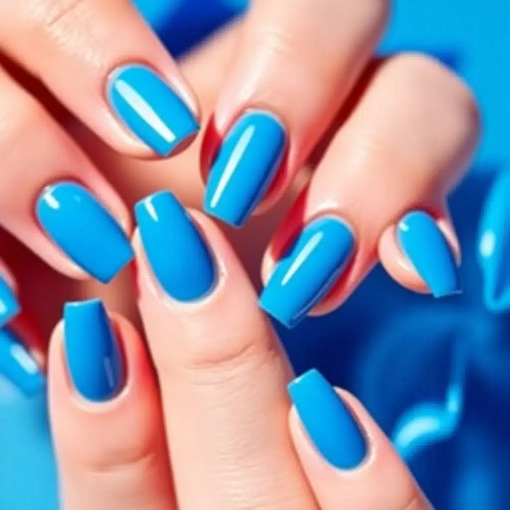 Teal Nails