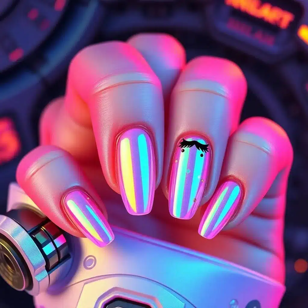 Peach nail polish