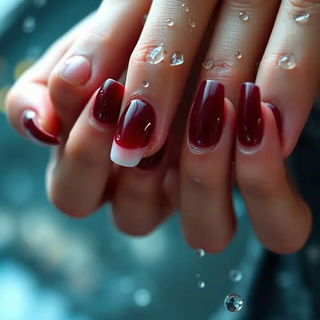 Matte burgundy nails